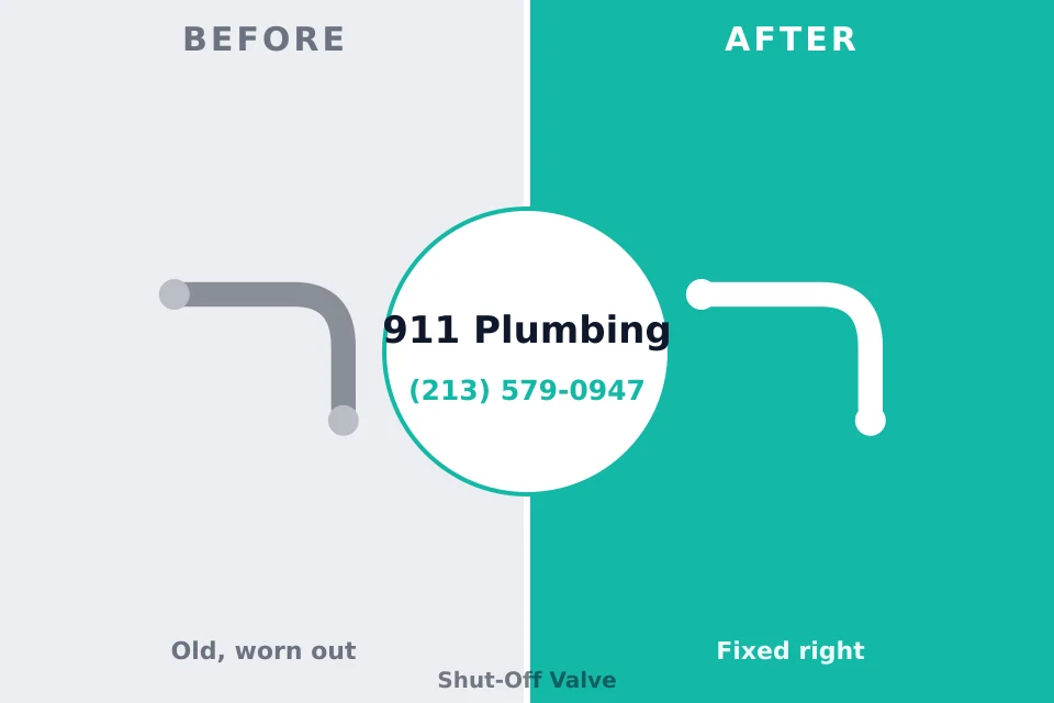 Before and after: plumbing repair Clifton, NJ